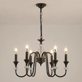 Living Room Black Chandelier with Adjustable Chain