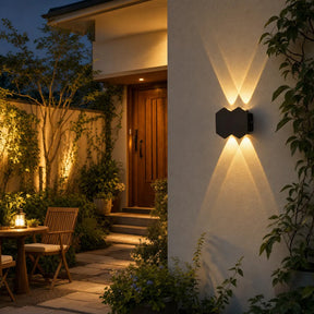 Modern Shield Shape Aluminium LED Outdoor Wall Lights for Yard Patio