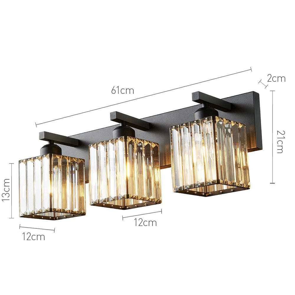 Modern Vanity Lights Fixtures Crystal Glass Wall Sconces