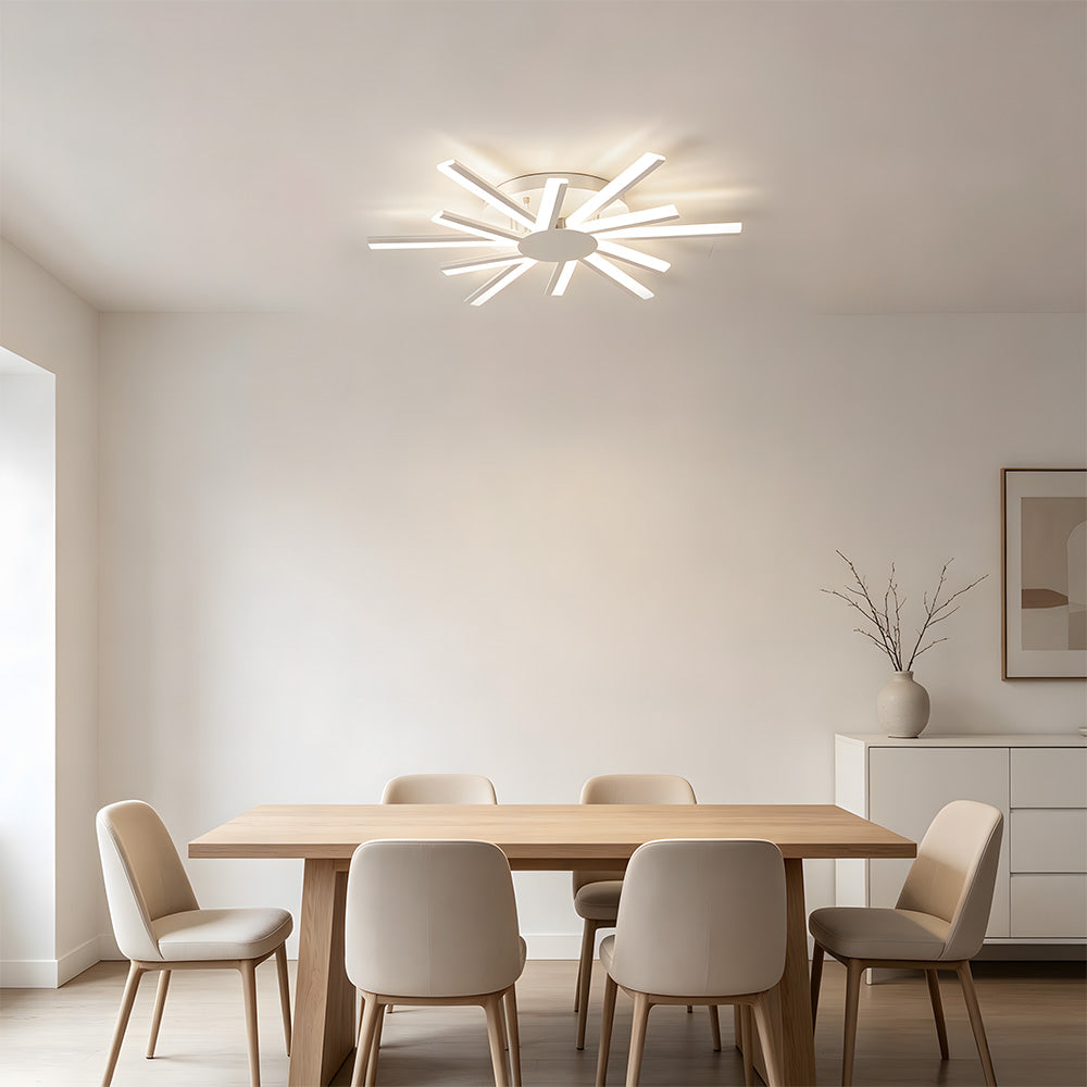 Stylish Multi Arm Acrylic LED Ceiling Lights for Living Room