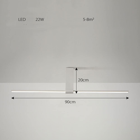 Modern Minimalist Aluminium LED Linear Semi Flush Mount Ceiling Light for Living Room Bedroom Hallway