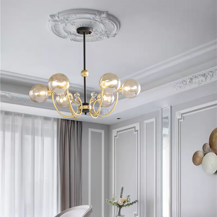 Black Adjustable Sputnik Chandeliers