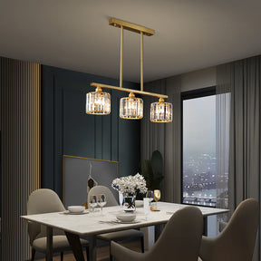 Exquisite Glass Gold Ceiling Light For Dining Room