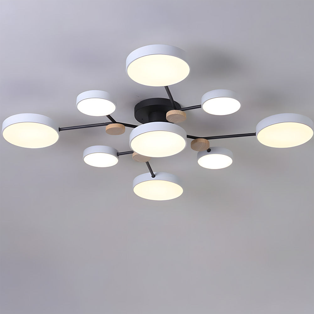 Modern Semi Flush LED Ceiling Lights for Bedroom Living Room