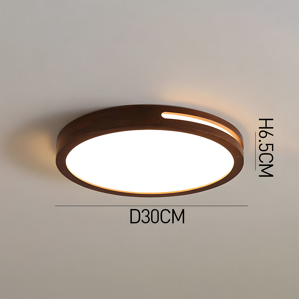 Modern Brown Wood LED Living Room Ceiling Lights