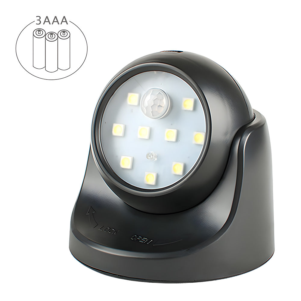 Battery Operated Motion Sensor IP44 LED Wall Light for Driveway, Garden, Pathway - 3 Modes