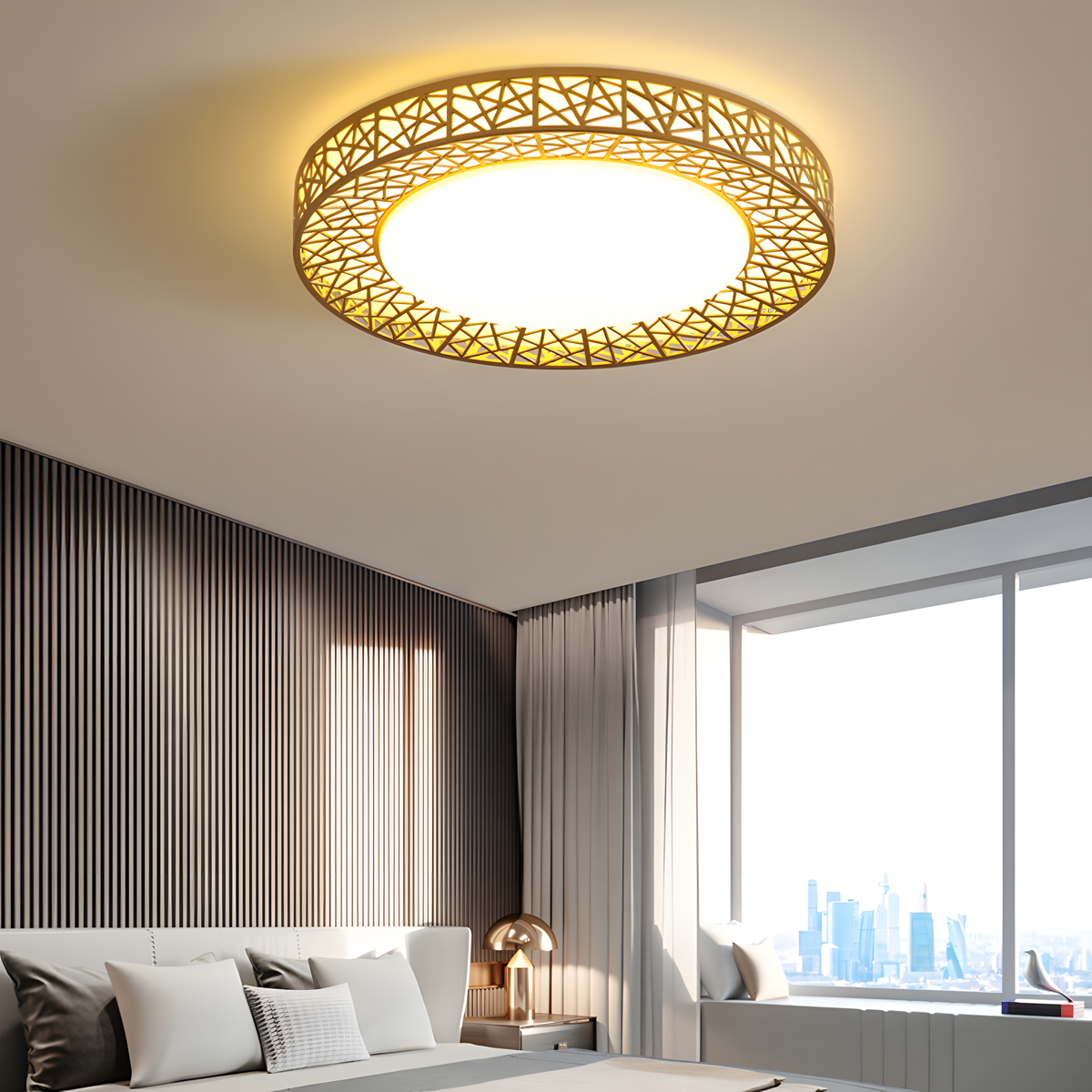 Modern Industrial Living Room LED Ceiling Light