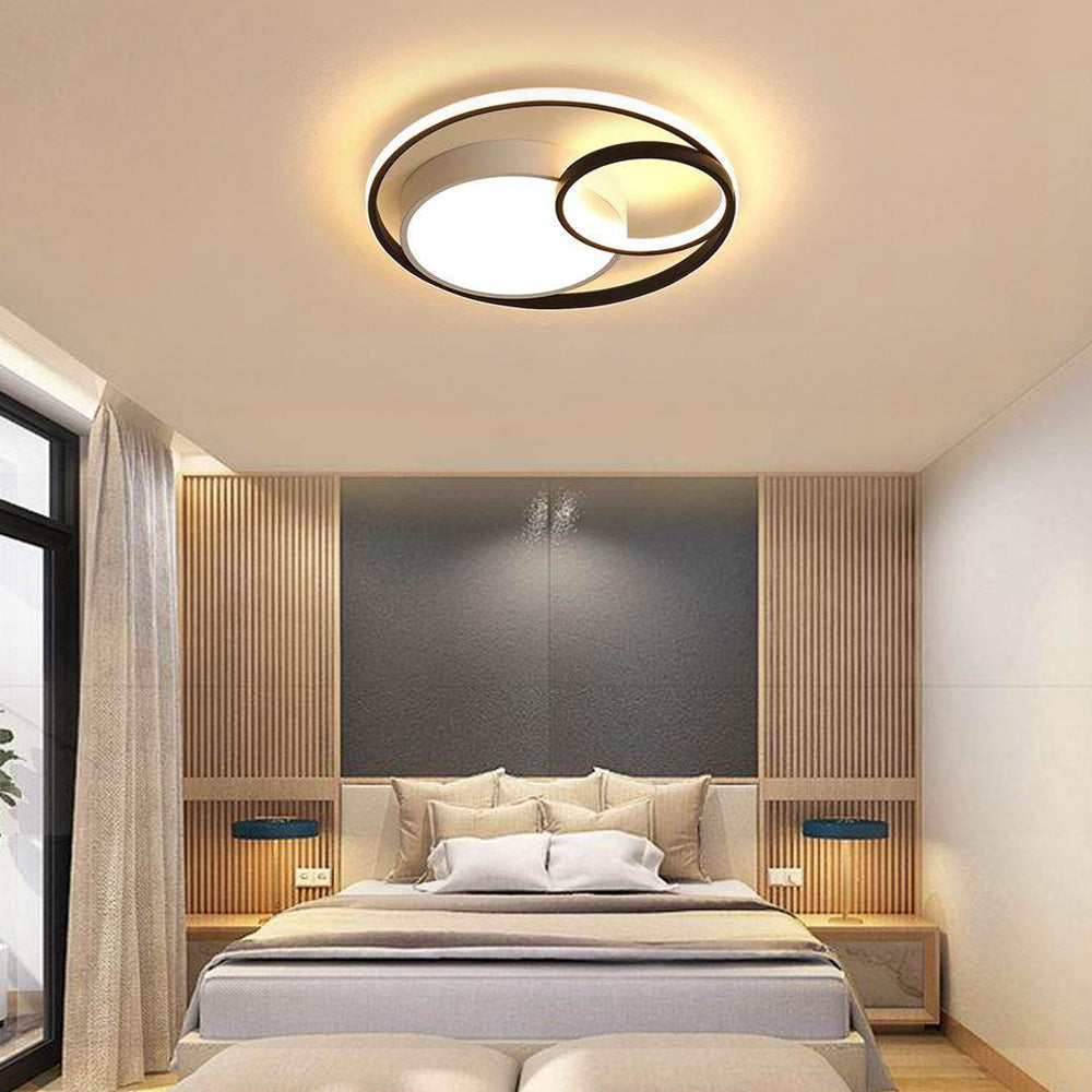 Modern Round LED Ceiling Lights Bedroom Art Decor