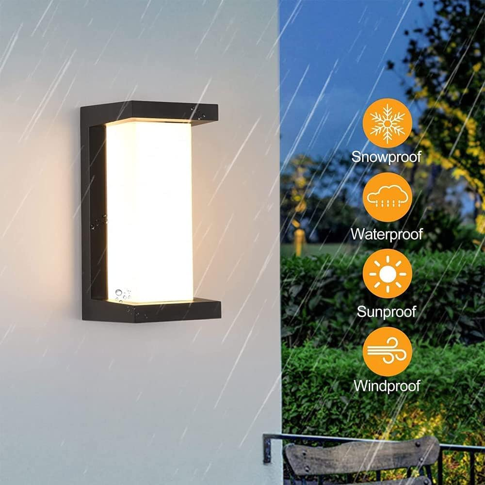Simple Outdoor Waterproof Sensor LED Wall Light