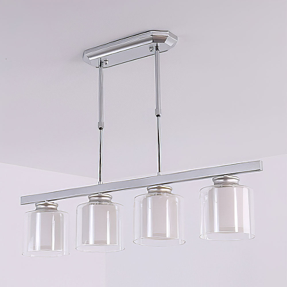 Modern Glass Kitchen Island Adjustable Height Ceiling Lights