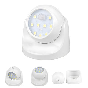 Battery Operated Motion Sensor IP44 LED Wall Light for Driveway, Garden, Pathway - 3 Modes