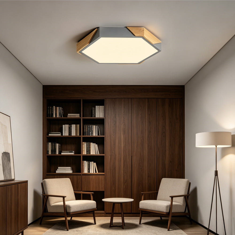 Modern Flush Mount Hexagonal LED Ceiling Lights for Hallway