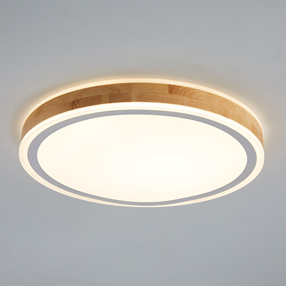 Retro Wood LED Bedroom Ceiling Lights