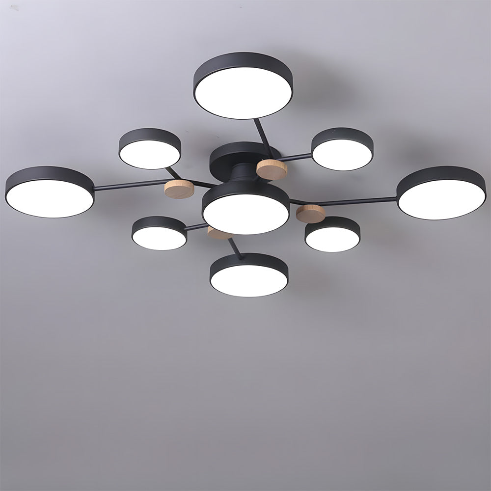 Modern Semi Flush LED Ceiling Lights for Bedroom Living Room