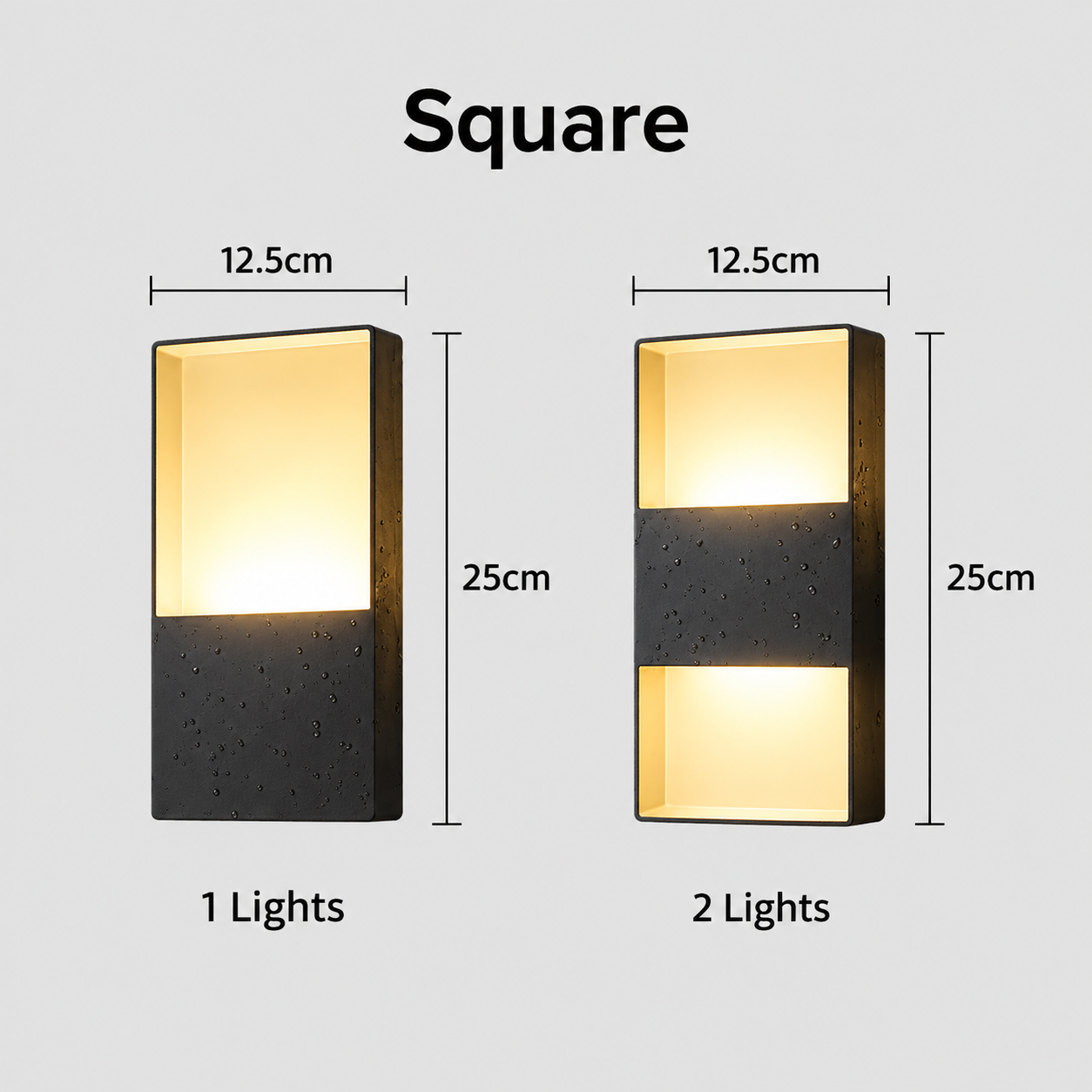 IP65 Aluminium Glass LED Outdoor Garden Wall Lights