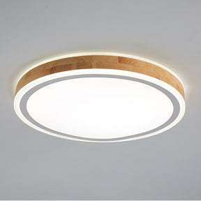 Retro Wood LED Bedroom Ceiling Lights