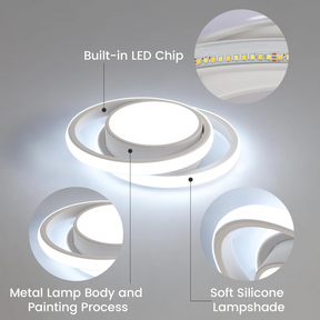 Nova Art Deco White LED Ceiling Lights