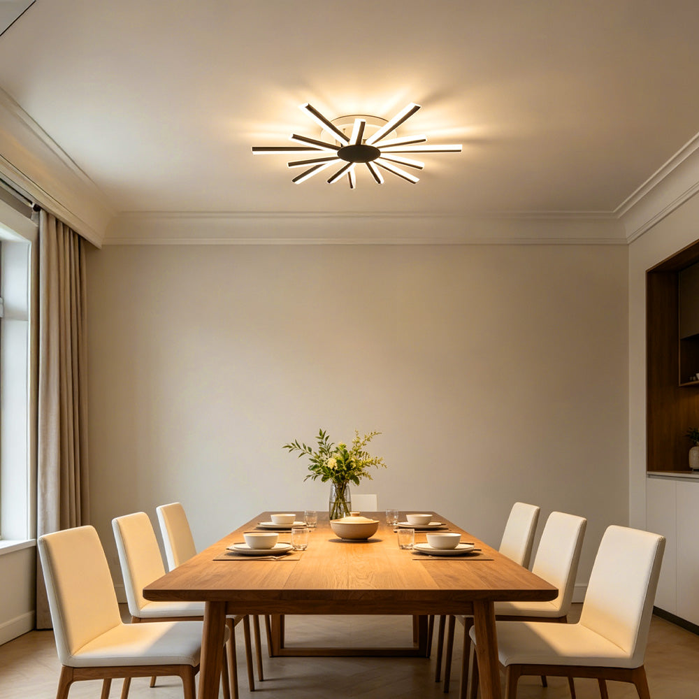 Stylish Multi Arm Acrylic LED Ceiling Lights for Living Room