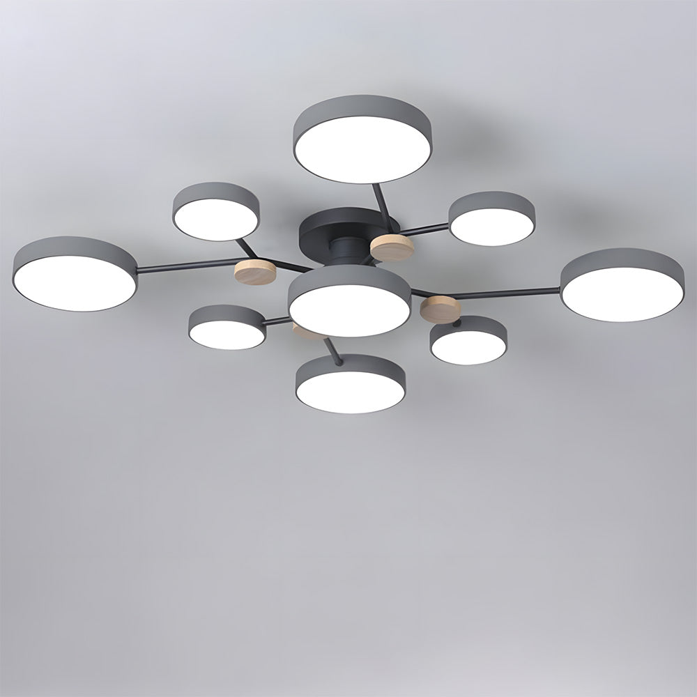 Modern Semi Flush LED Ceiling Lights for Bedroom Living Room