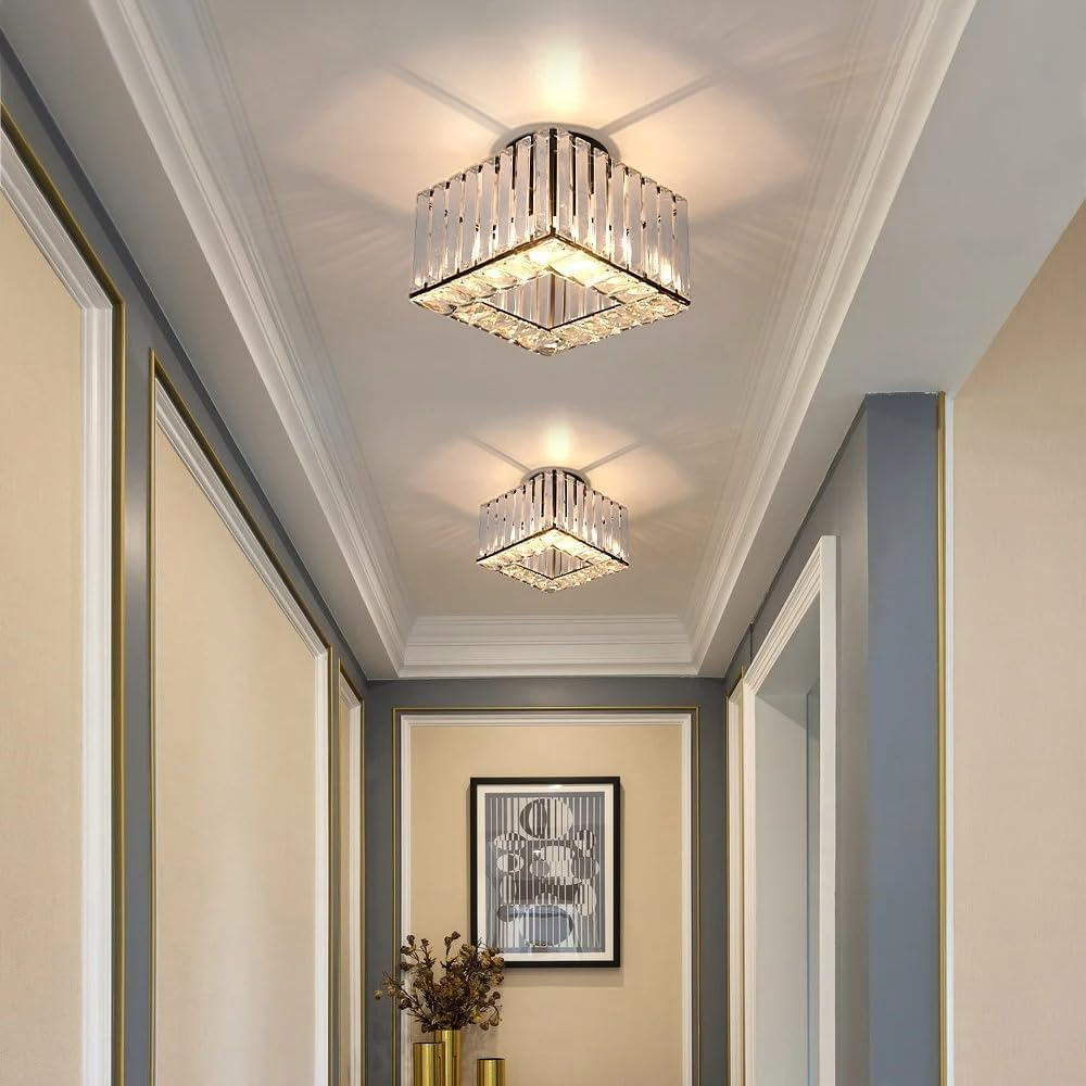Crystal Modern Hallway Ceiling Light Fixture