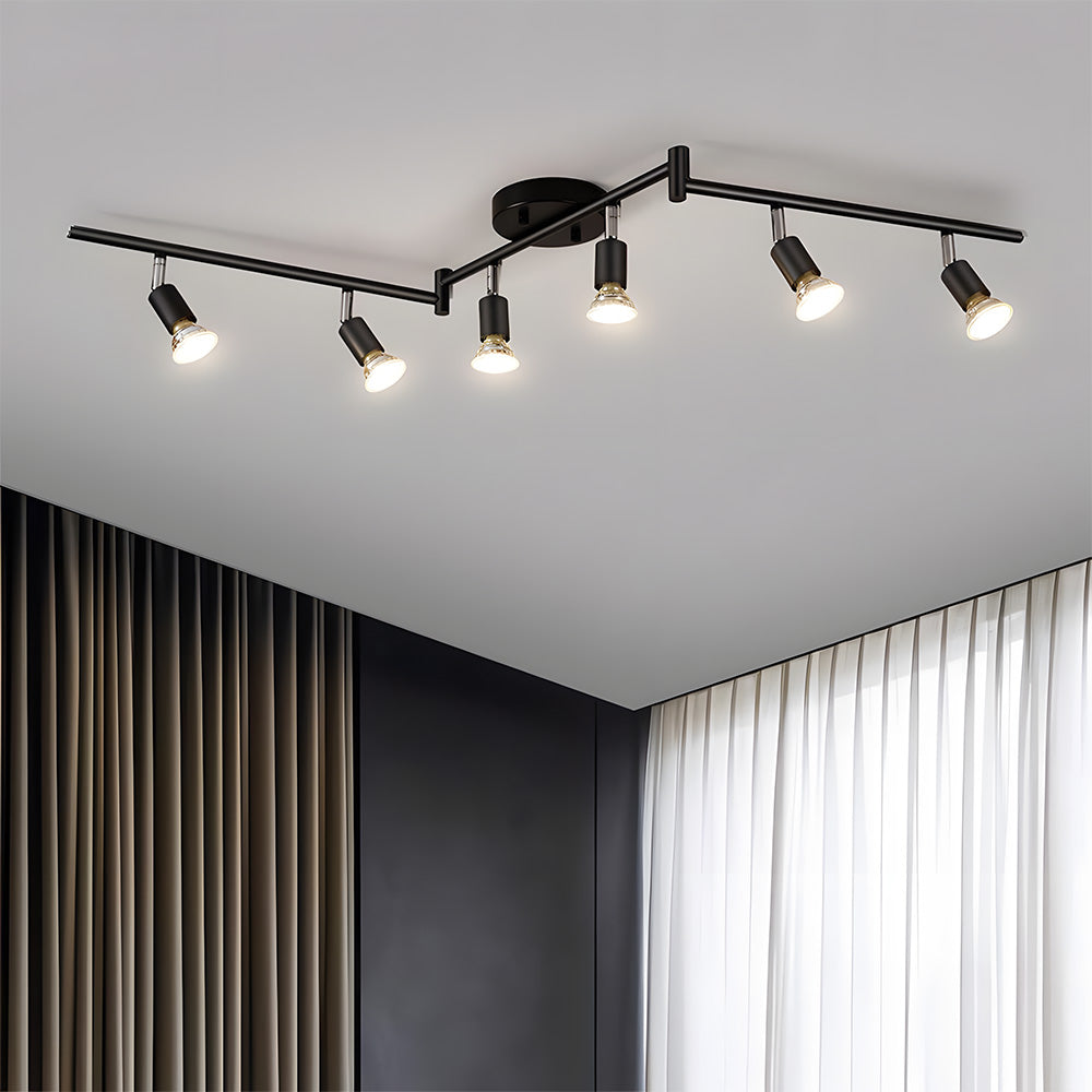 Modern Iron Multi-Head Track Ceiling Light  for Kitchen Bedroom