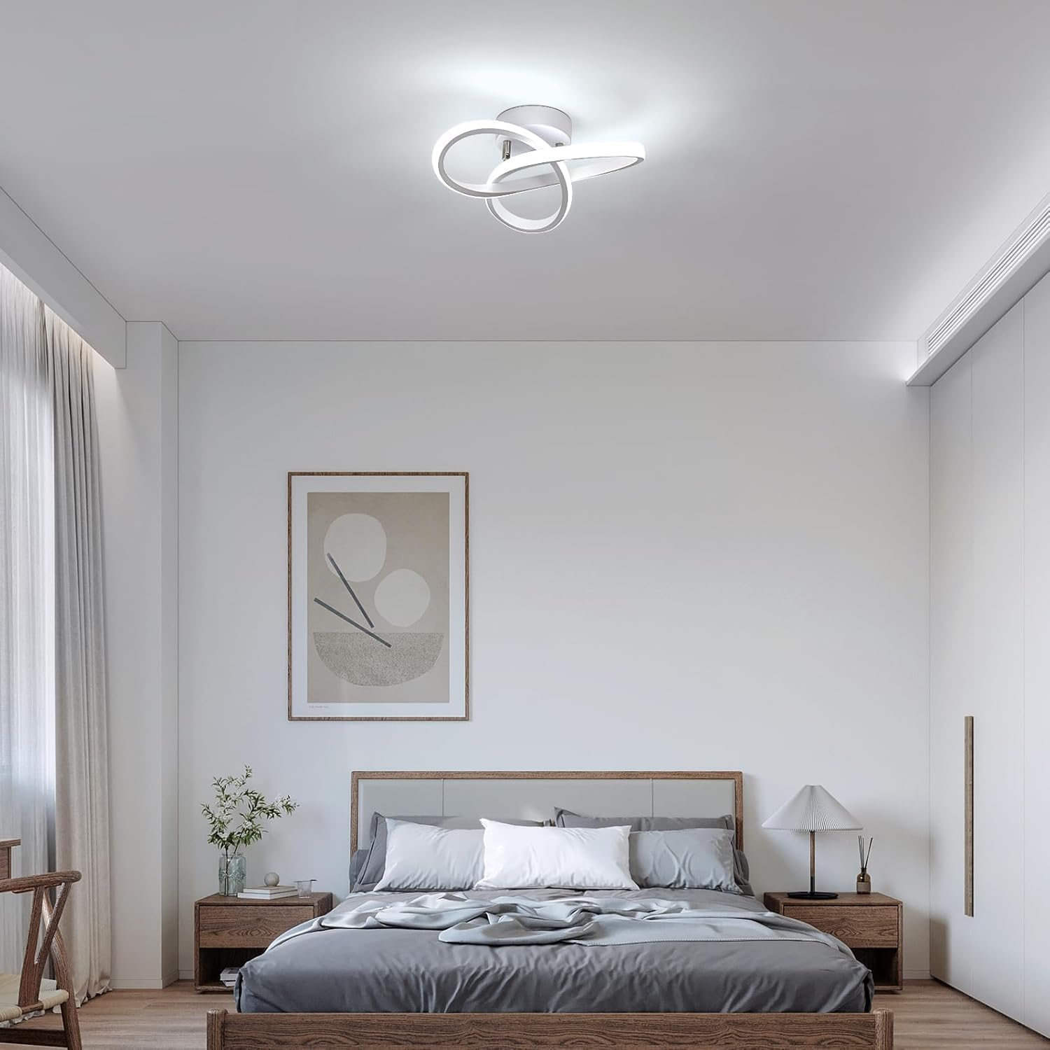 Modern Metal White LED Ceiling Light