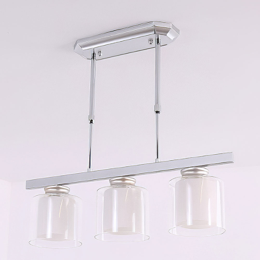 Modern Glass Kitchen Island Adjustable Height Ceiling Lights