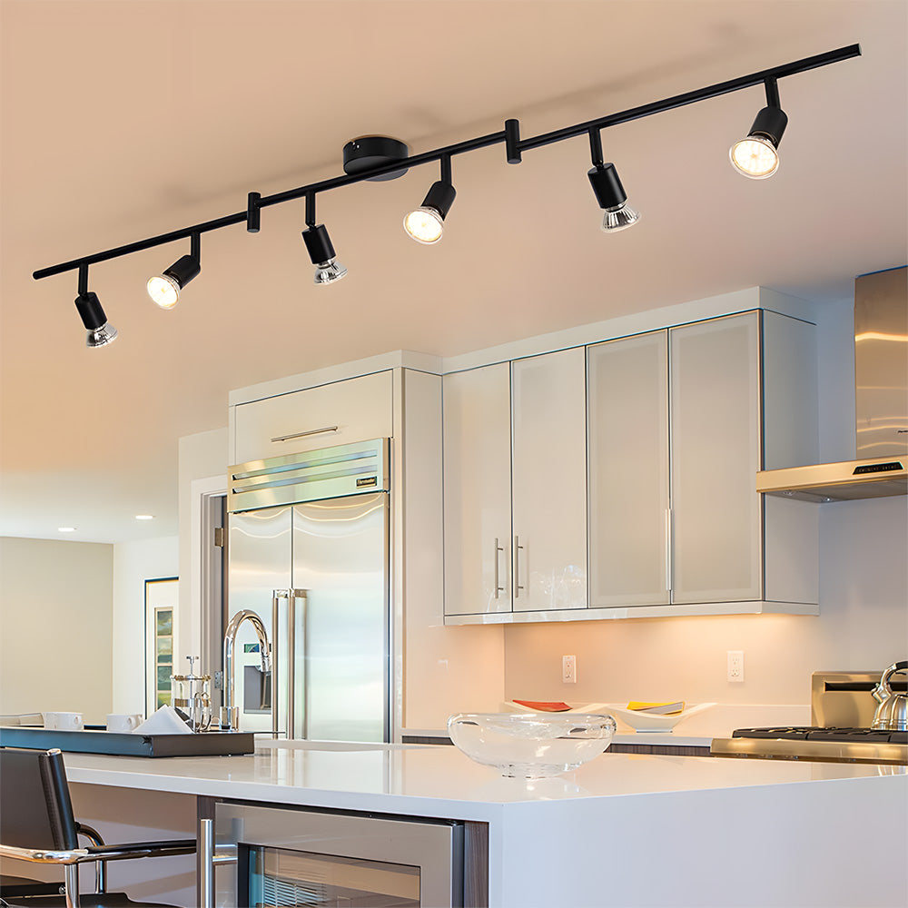 Modern Iron Multi-Head Track Ceiling Light  for Kitchen Bedroom