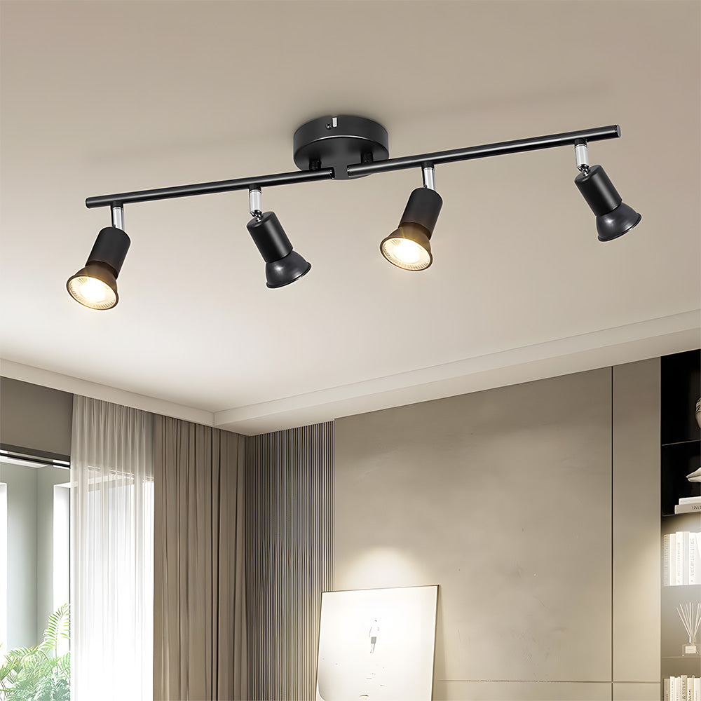 Modern Iron Multi-Head Track Ceiling Light  for Kitchen Bedroom