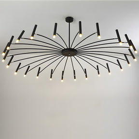 Modern Radial Multi-Light Iron Ceiling Light for Living Room