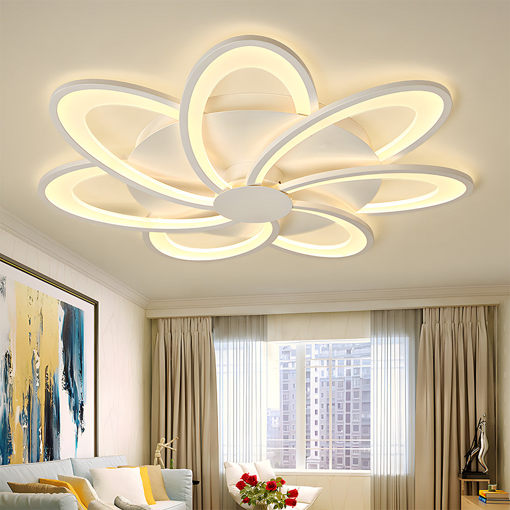 Modern Design Flower Shape White Bedroom Ceiling Light