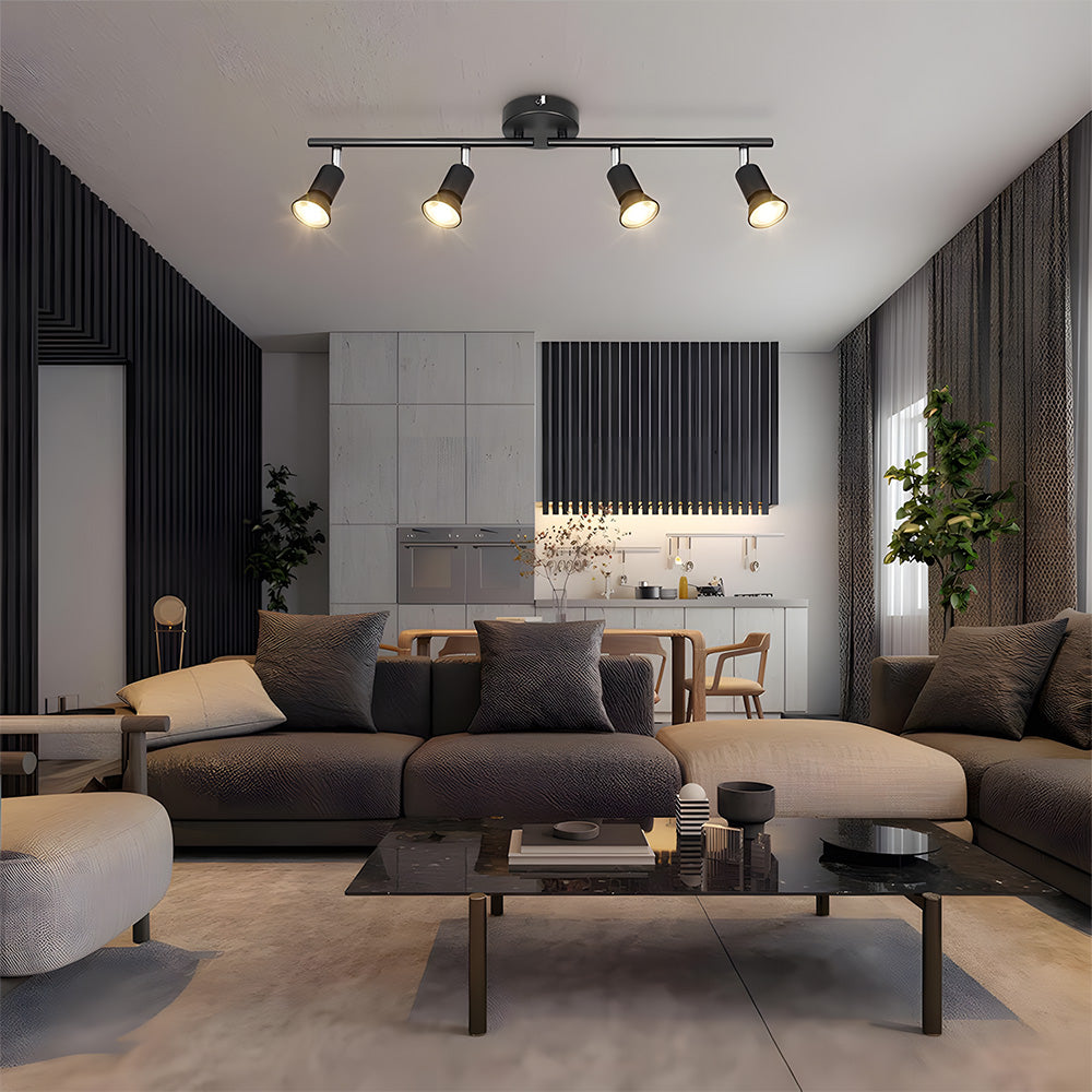 Modern Iron Multi-Head Track Ceiling Light  for Kitchen Bedroom