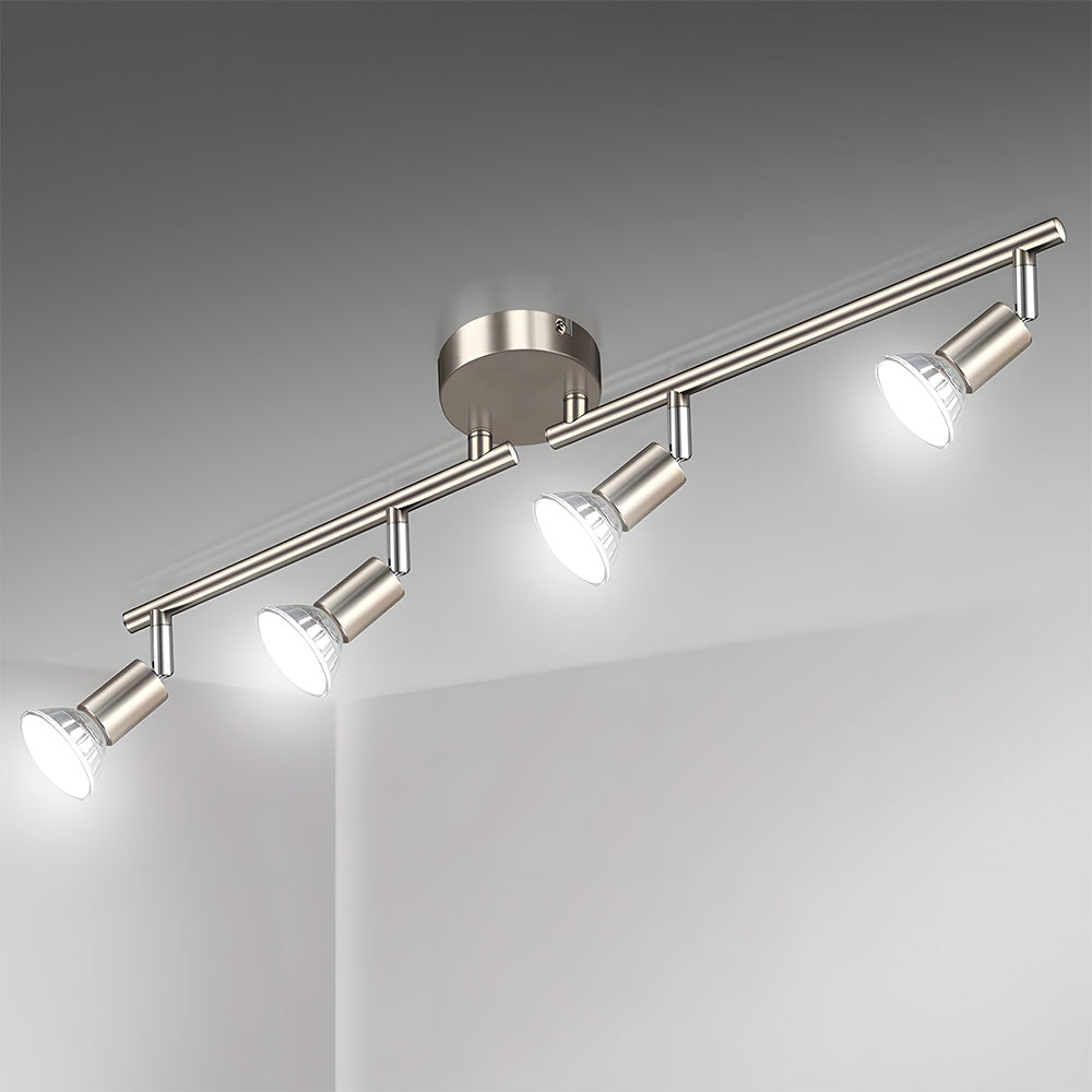 Modern Iron Multi-Head Track Ceiling Light  for Kitchen Bedroom