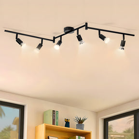 Modern Iron Multi-Head Track Ceiling Light  for Kitchen Bedroom