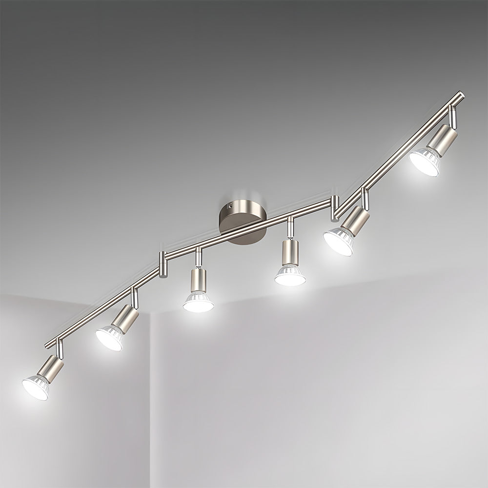 Modern Iron Multi-Head Track Ceiling Light  for Kitchen Bedroom