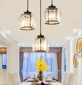 Simple Multi-Head Designer Crystal Kitchen Island Lamps