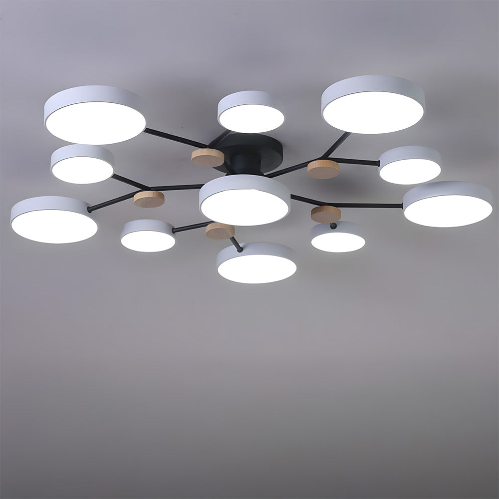 Modern Semi Flush LED Ceiling Lights for Bedroom Living Room