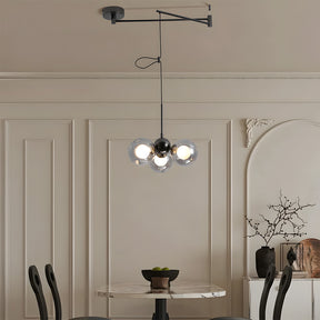 Nordic Minimalist Spherical Pendant Light, Adjustable Hanging Height