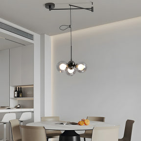 Nordic Minimalist Spherical Pendant Light, Adjustable Hanging Height