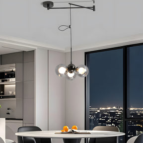 Nordic Minimalist Spherical Pendant Light, Adjustable Hanging Height