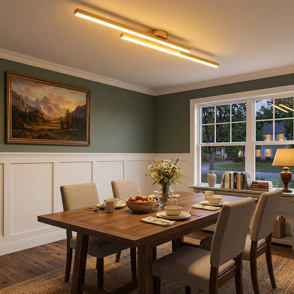 Nova Linear LED Semi-Flush Ceiling Lights
