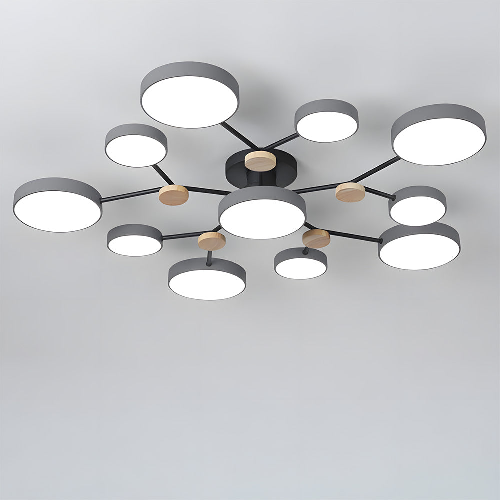 Modern Semi Flush LED Ceiling Lights for Bedroom Living Room