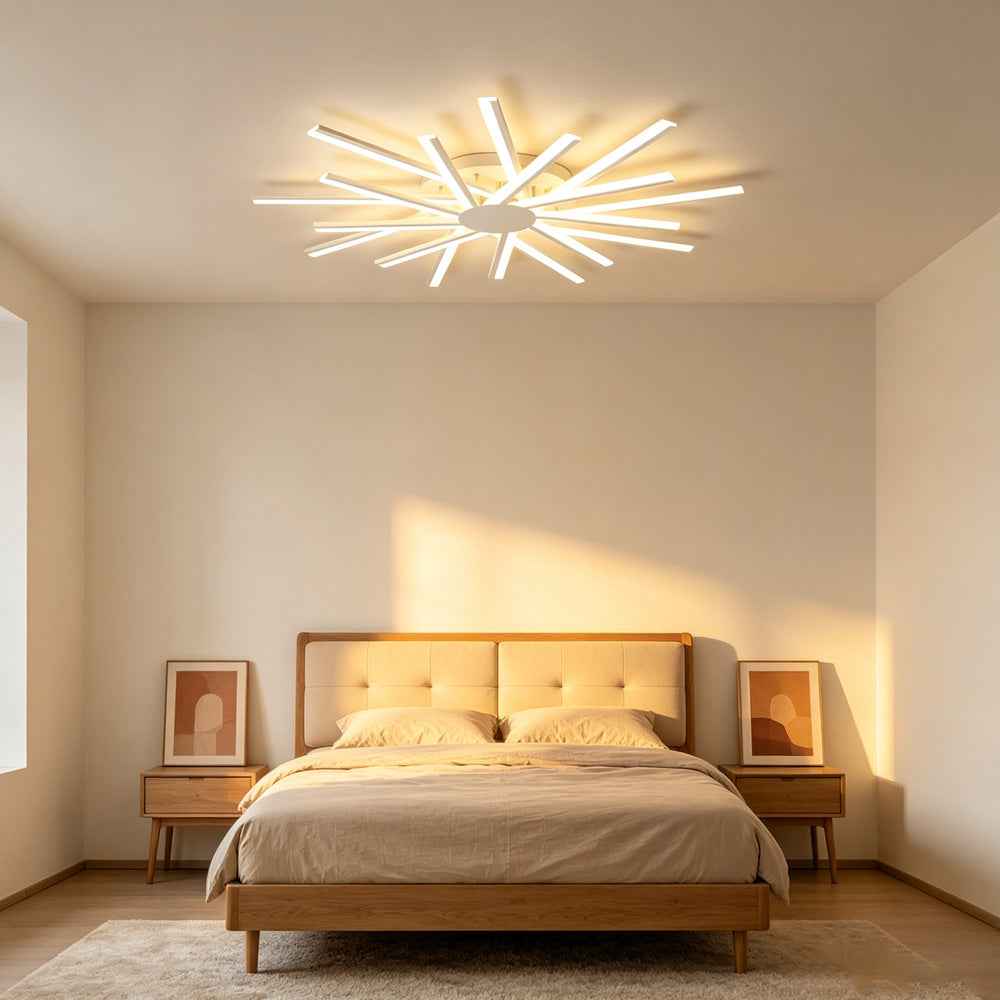 Stylish Multi Arm Acrylic LED Ceiling Lights for Living Room