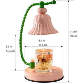 Modern Glass Pink Bedroom Warming Candle Lamp