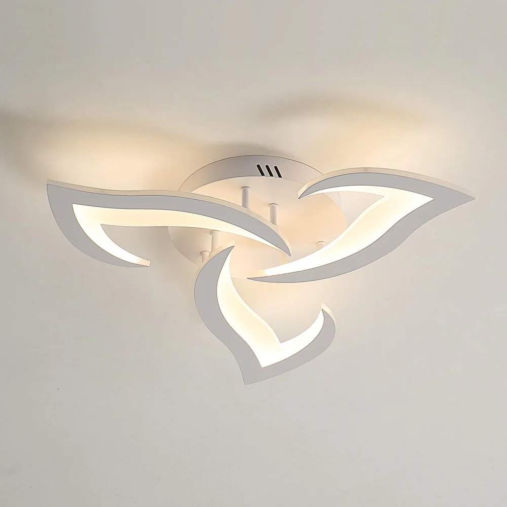 Nova Art Deco White LED Ceiling Lights