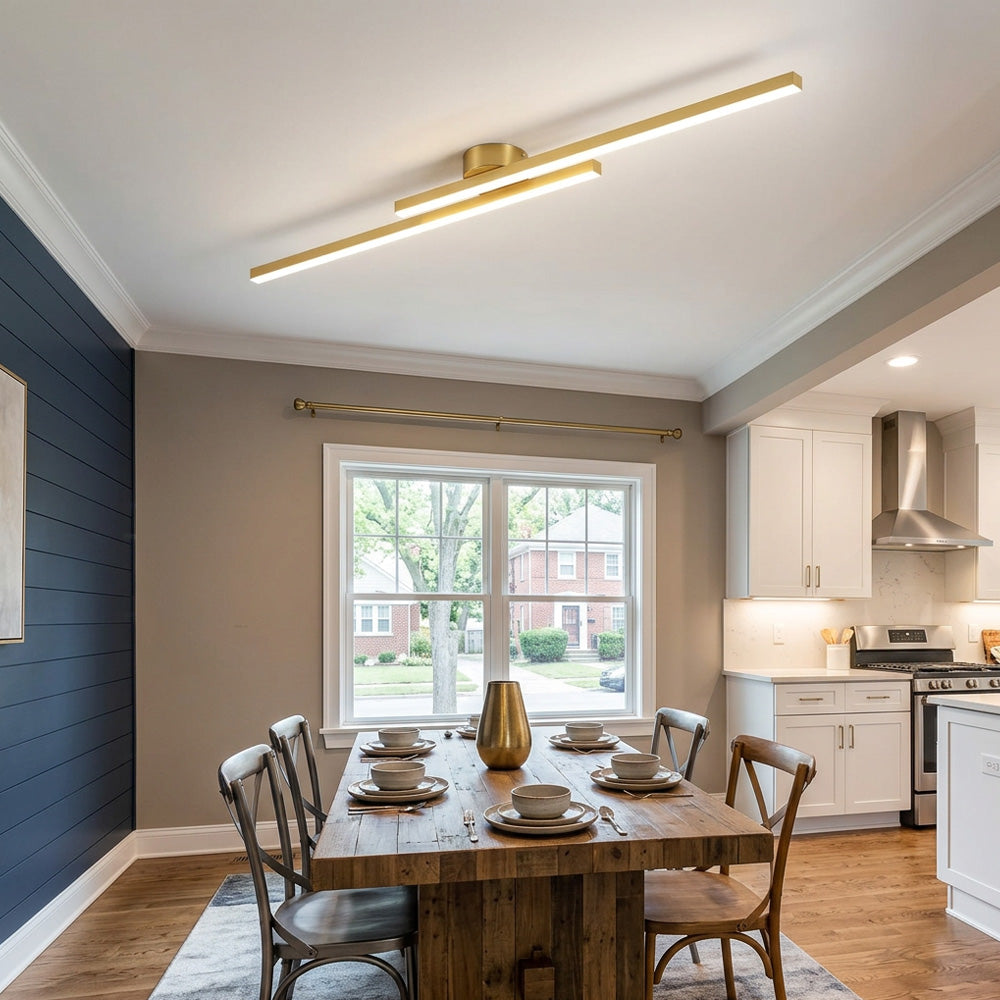 Nova Linear LED Semi-Flush Ceiling Lights