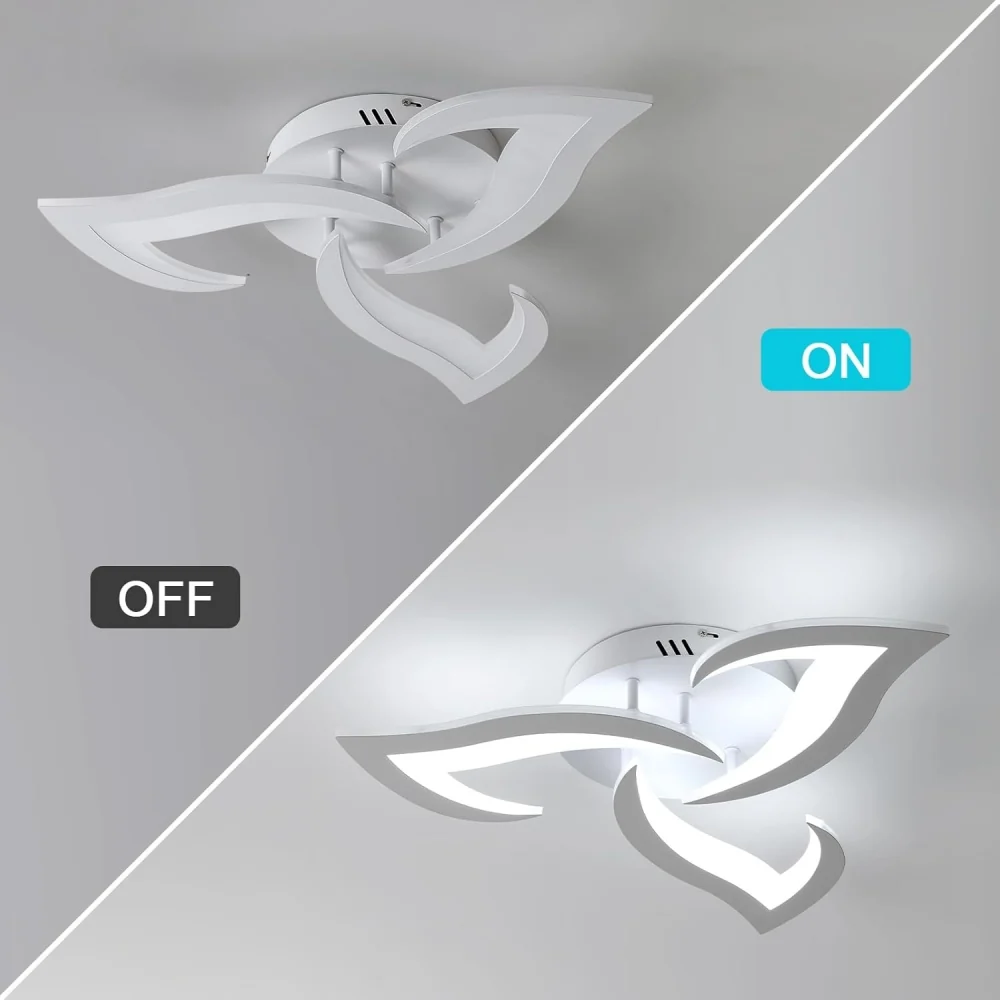 Nova Art Deco White LED Ceiling Lights
