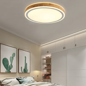 Retro Wood LED Bedroom Ceiling Lights