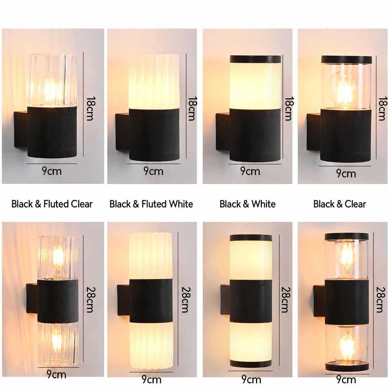 Modern Up and Down Waterproof Wall Sconce for Outdoor Porch