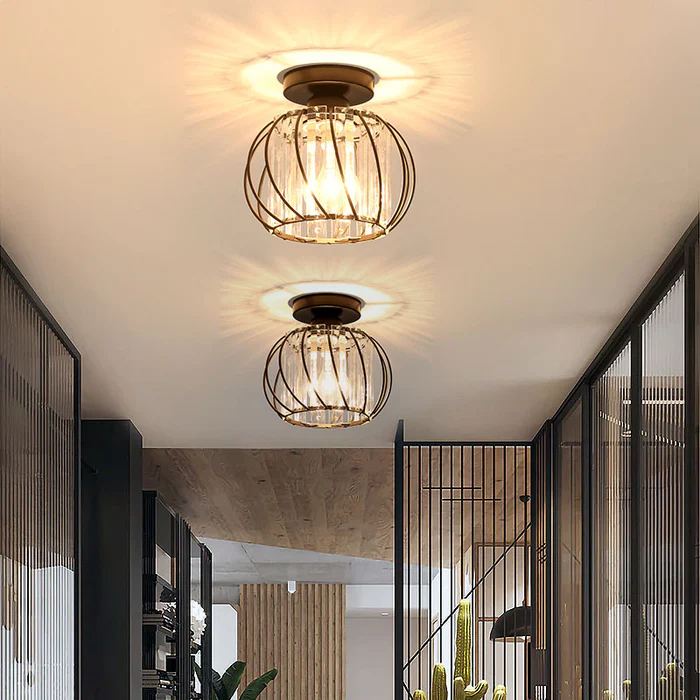 Nordic Simple Globular Glass Hallway Pendant Lighting